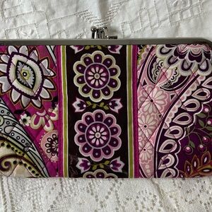 Vera Bradley Pink and Purple Floral Clutch